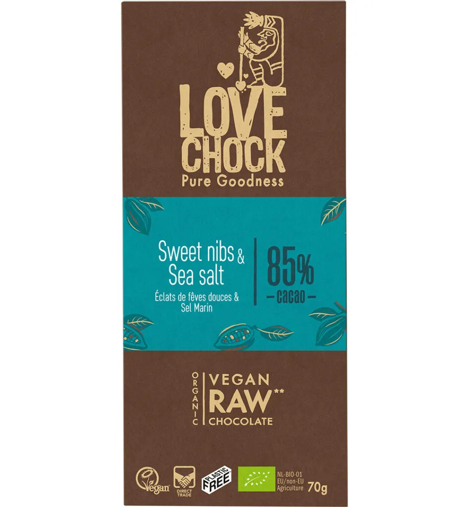 Lovechock Sweet nibs & seasalt bio (70 gr)