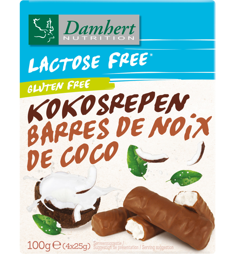 Damhert Kokosrepen Lactosevrij (100 gr)
