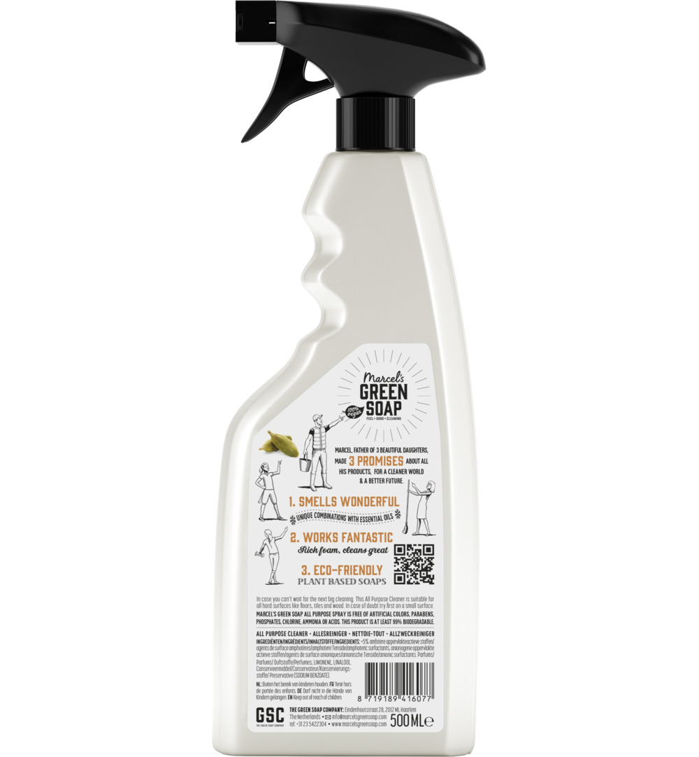 Marcel's Green Soap Allesreiniger spray sandelhout & kardemom (500 ml)
