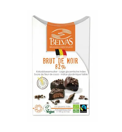 Belvas Brut de noir 82% bio (100 gr)