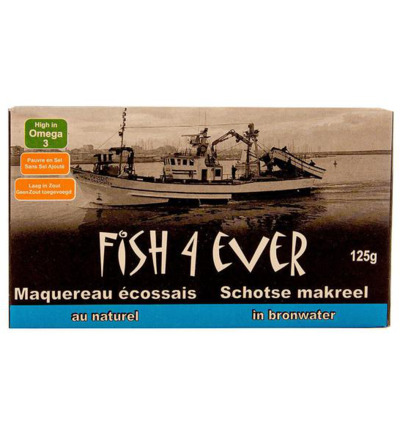 Fish 4 Ever Schotse Makreel Bronwater (125 gr)