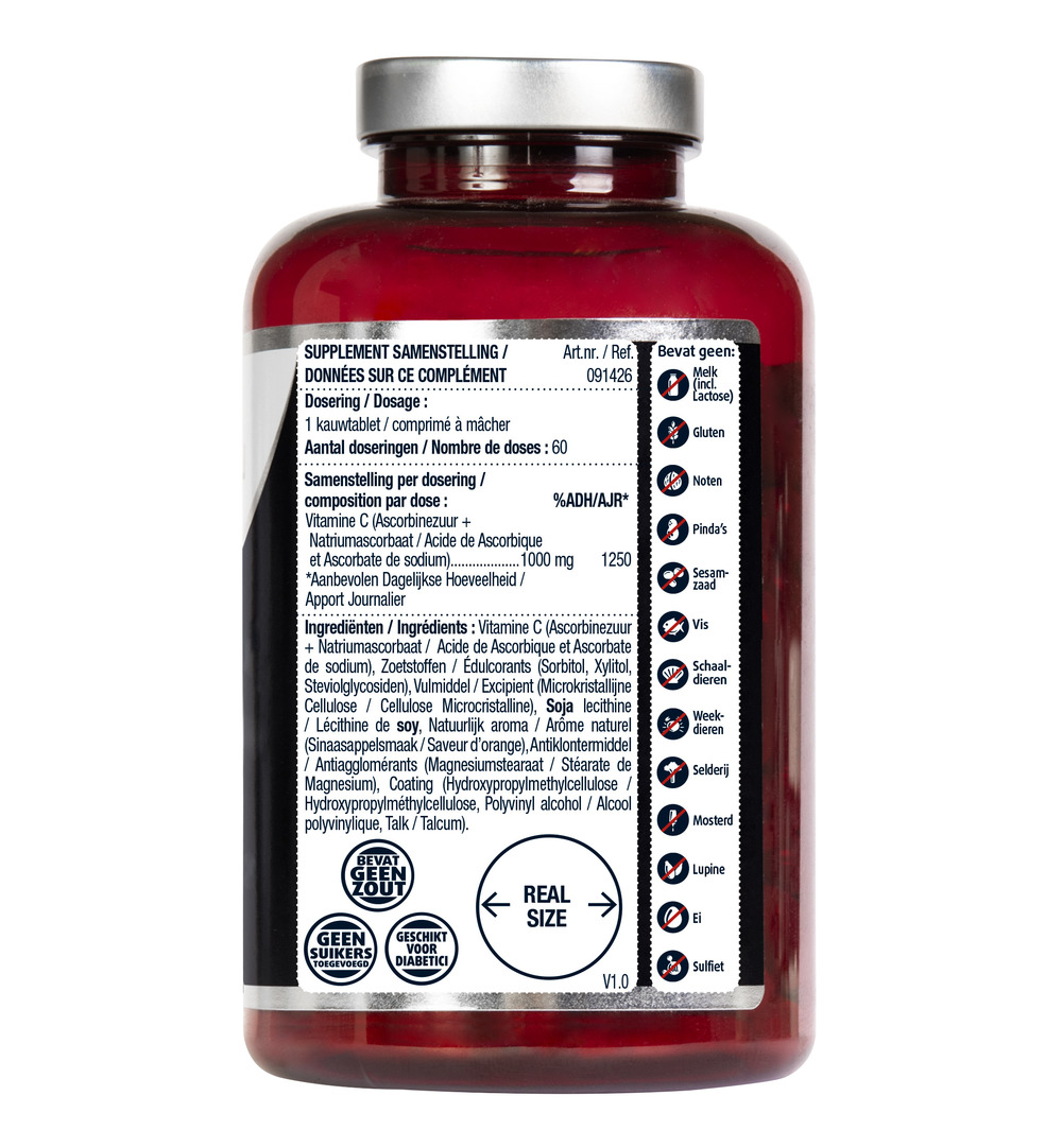Lucovitaal Vitamine C 1000mg Liposomaal (60 kauwtabletten)