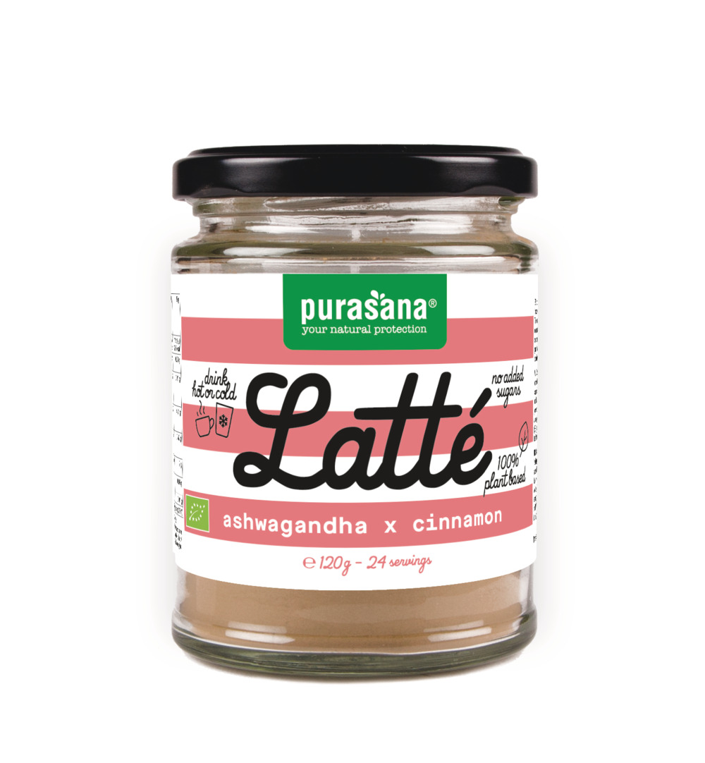 Purasana Latte Ashwagandha Kaneel - Vegan (120 gr)
