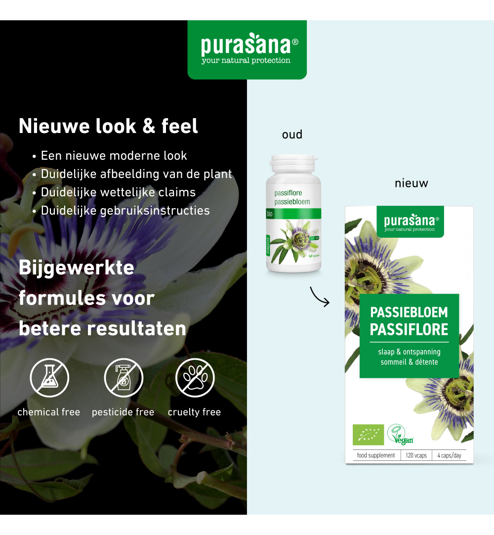 Purasana Passiebloem capsules 125 mg 120 (120 vega capsules) - image 7