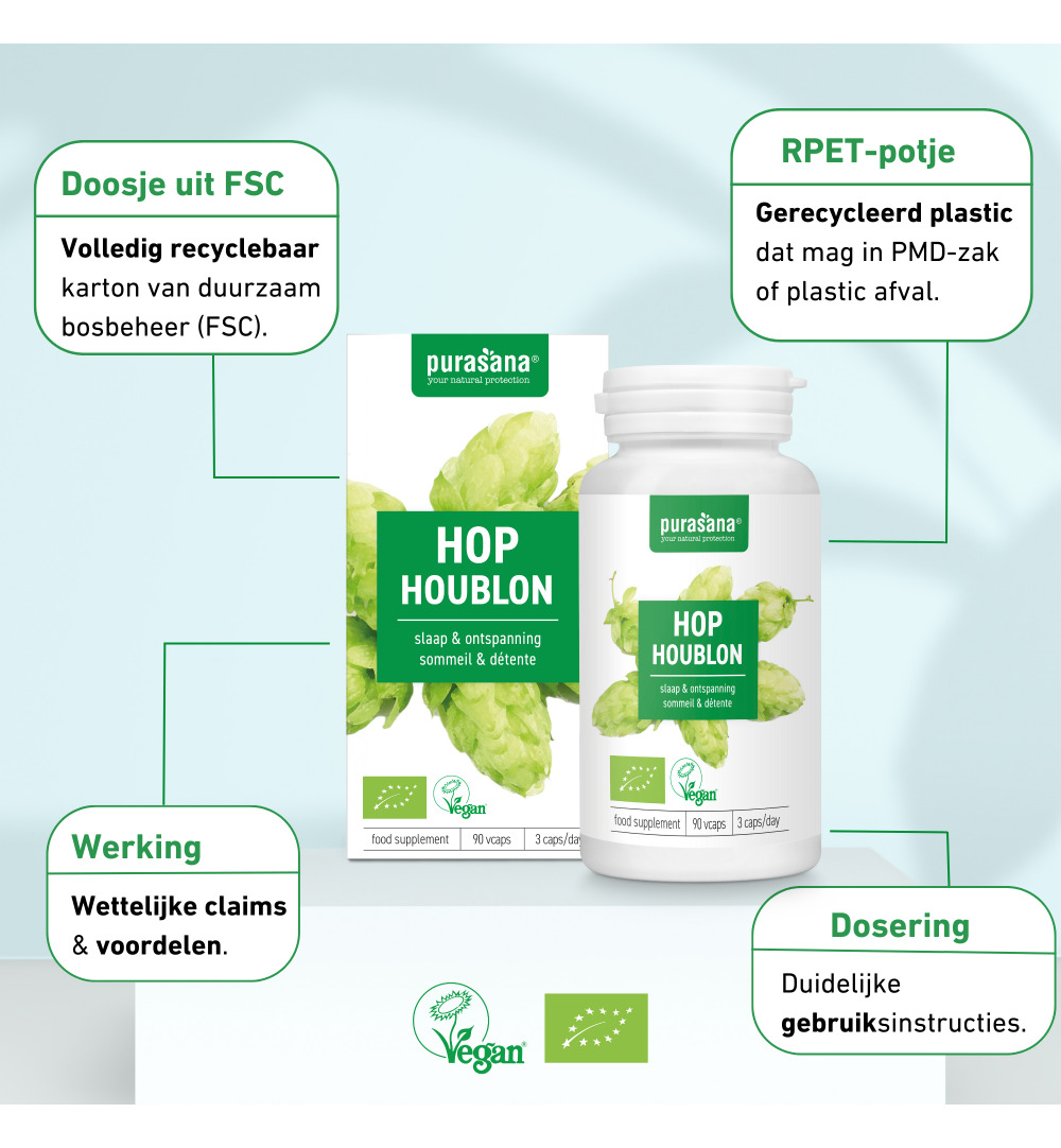 Purasana Hop 200 Mg Bio (90 vega capsules) - image 8