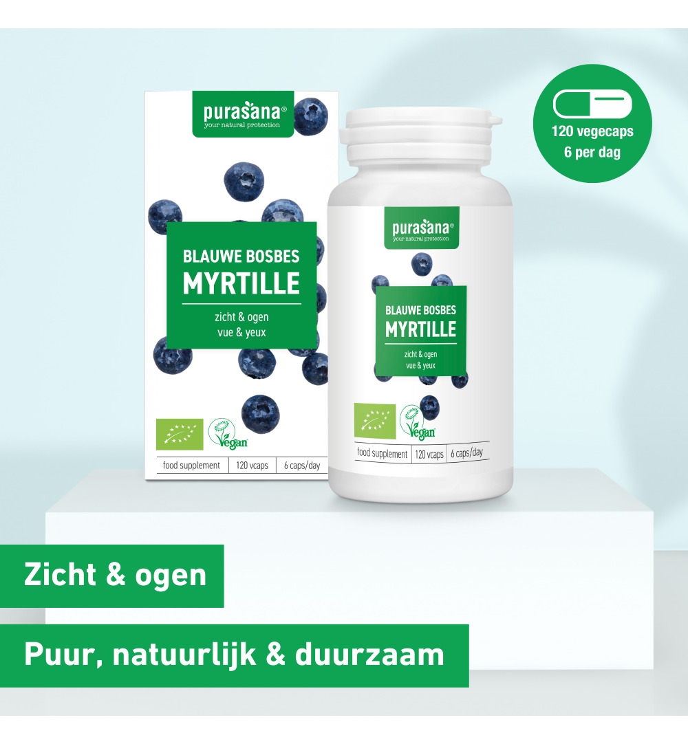 Purasana Blauwe bosbes 320 mg (120 vega capsules) - image 6