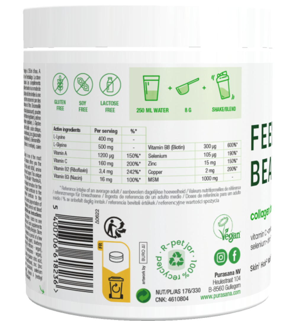 Purasana Feel Beautiful - Vegan Collageen Booster (250 gr)