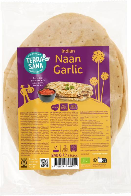 Terrasana Naan Knoflook Bio (240 gr)