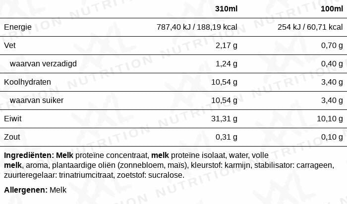 XXL Nutrition N'Joy Protein Drink Aardbei (310 ml)