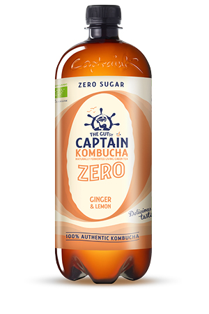 The Gutsy Captain Kombucha Zero Ginger Lemon BIO (1000 ml)
