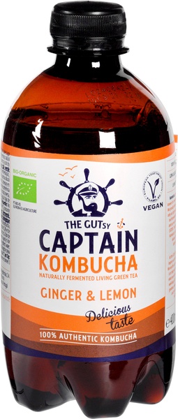 Captain Kombucha Ginger&Lemon Bio (400 ml)