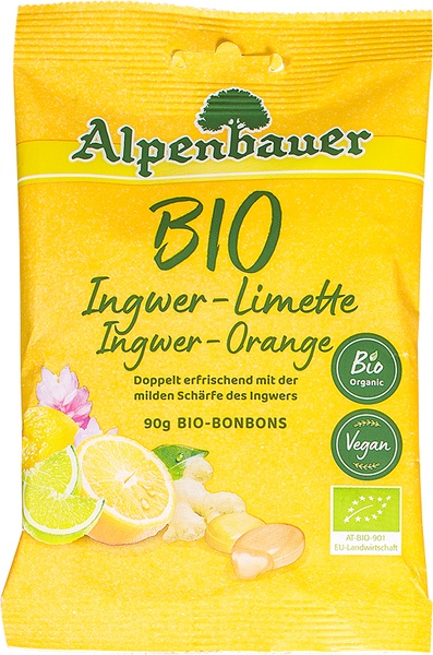 Alpenbauer Bonbons Gember-Sinaasappel (90 gr)