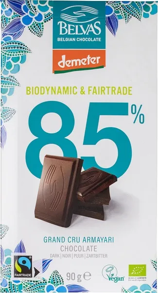 Belvas Chocolate-Bar Dark 85% (90 gr)