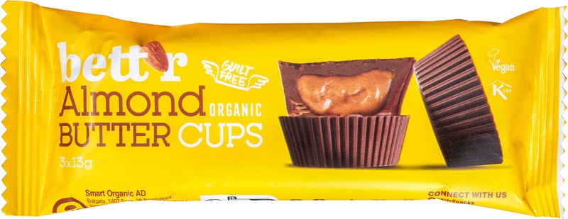 Bett'R Chocolatecups Almond (37 gr)