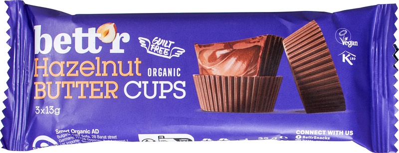 Bett'R Chocolatecups Hazelnut (39 gr)