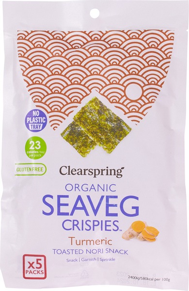 Clearspring Seaveg-Crispies Tumeric Multipack (20 gr)