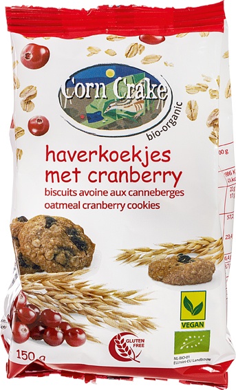 Corn Crake Haverkoekjes Cranberry (150 gr)