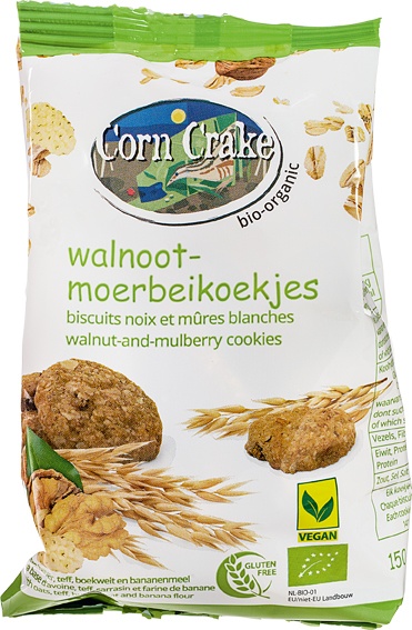 Corn Crake Haverkoekjes Walnoot, Moerbei (150 gr)