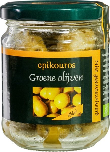 Epikouros Olijven Raw Groen Met Pit (110 gr)