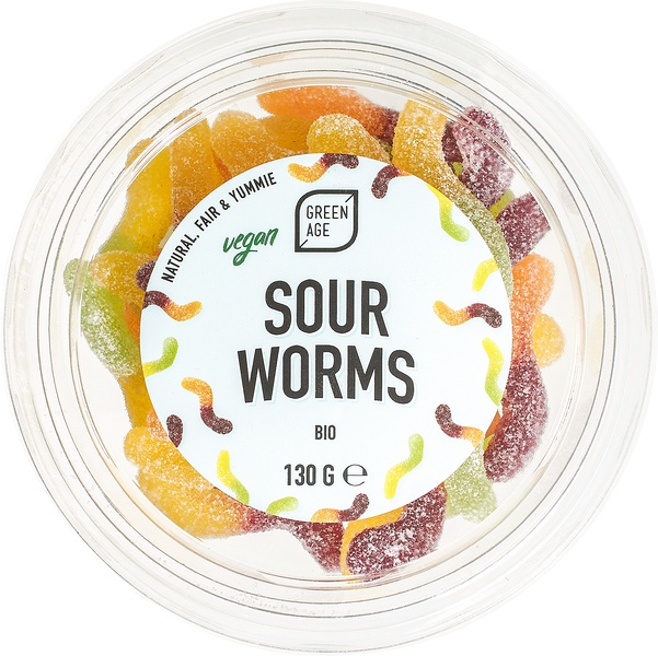 GreenAge Sourworms (130 gr)
