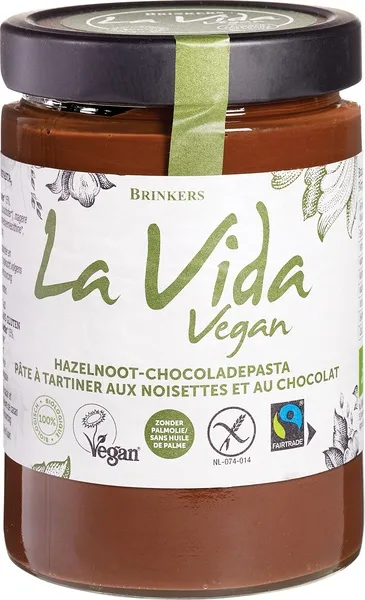 La Vida Vegan Hazelnootpasta (600 gr)