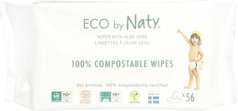 Naty Babydoekjes Aloe Vera (56 stuks)