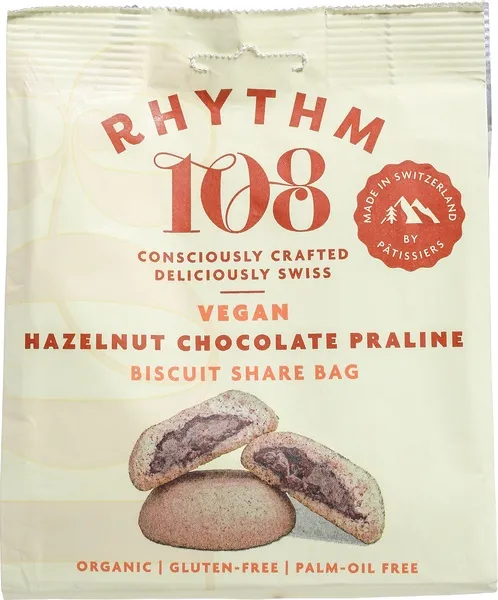 Rhythm 108 Hazelnootkoekjes Chocolade Praline (135 gr)