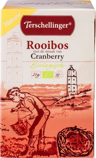 Terschellinger Rooibosthee Cranberry (18 zakjes)