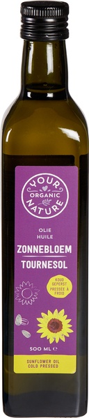 Your Organic Nature Zonnebloemolie Koudgeperst (500 ml)