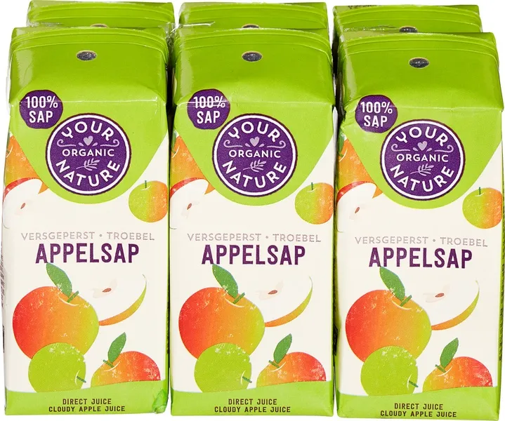 Your Organic Nature Appelsap (6 x 200 ml)