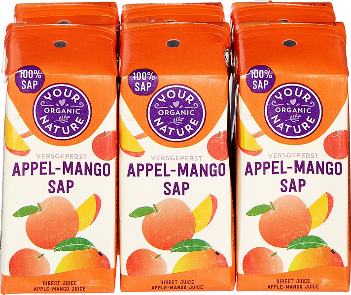 Your Organic Nature Appel-Mangosap (6 x 200 ml)