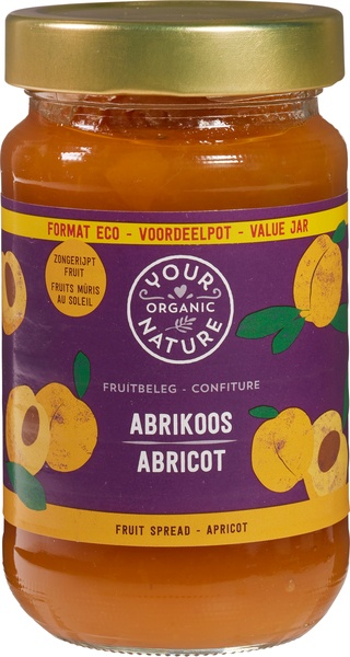 Your Organic Nature Fruitbeleg Abrikozen Familiepot (375 gr)