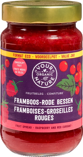 Your Organic Nature Fruitbeleg Framboos Rode Bessen Familiepot (375 gr)