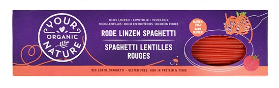 Your Organic Nature Spaghetti Van Rode Linzen (250 gr)