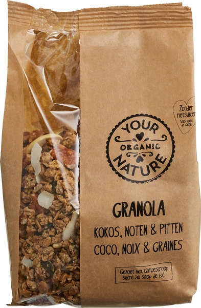 Your Organic Nature Granola Kokos, Noten & Pitten (375 gr)
