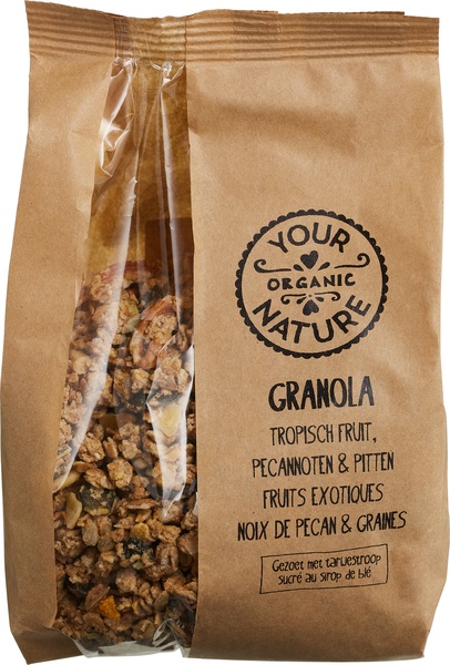 Your Organic Nature Granola Tropisch Fruit, Pecannoten & Pitten (375 gr)