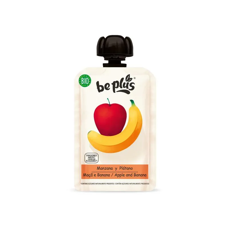 Be plus Knijpfruit 100% Apple Banana (100 gr)