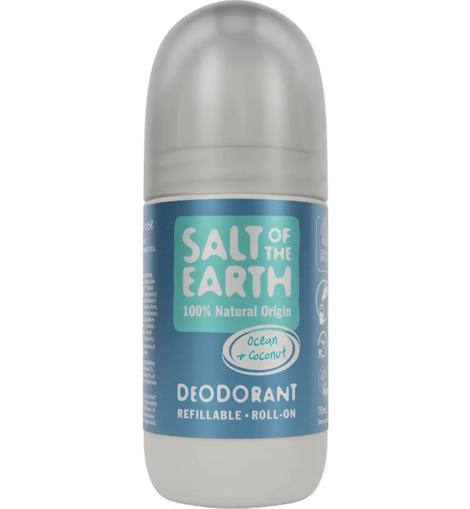 Salt Of The Earth Natural Deodorant Roll On, Ocean & Coconut (75 ml)