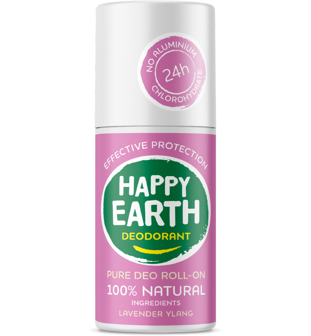 Happy Earth Pure deodorant roll-on lavender ylang (75 ml)