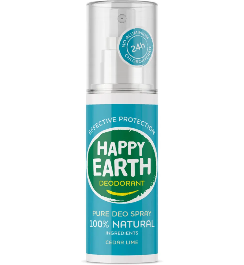 Happy Earth Pure deodorant spray cedar lime (100 ml)