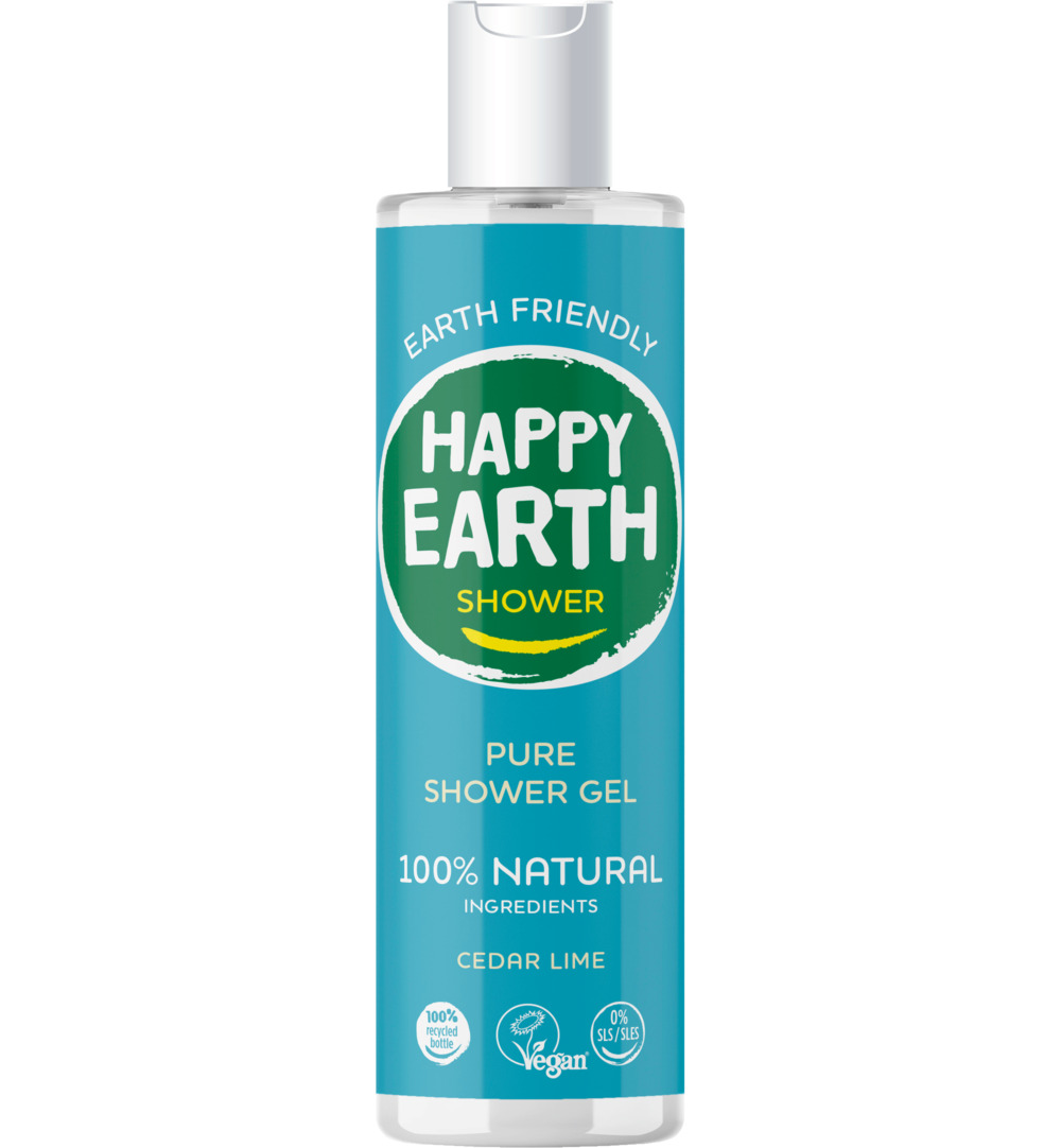 Happy Earth Pure showergel cedar lime (300 ml)