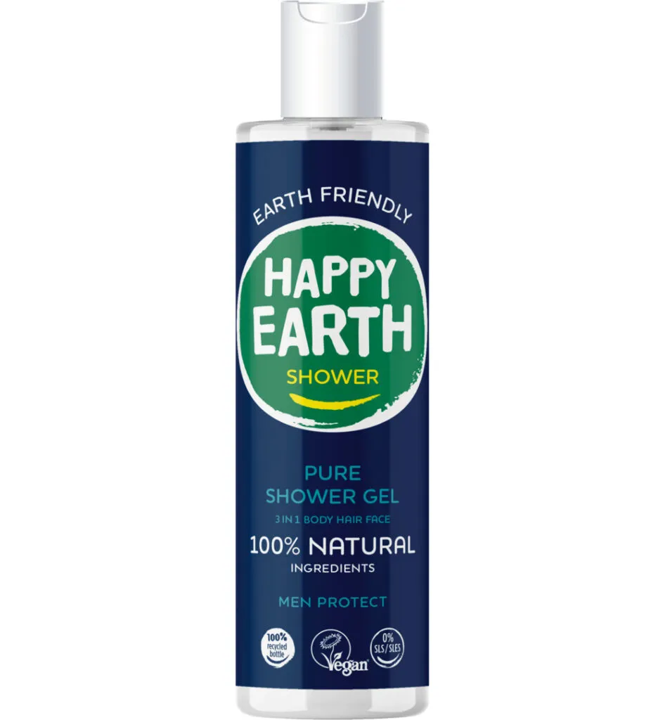 Happy Earth Pure showergel men protect (300 ml)