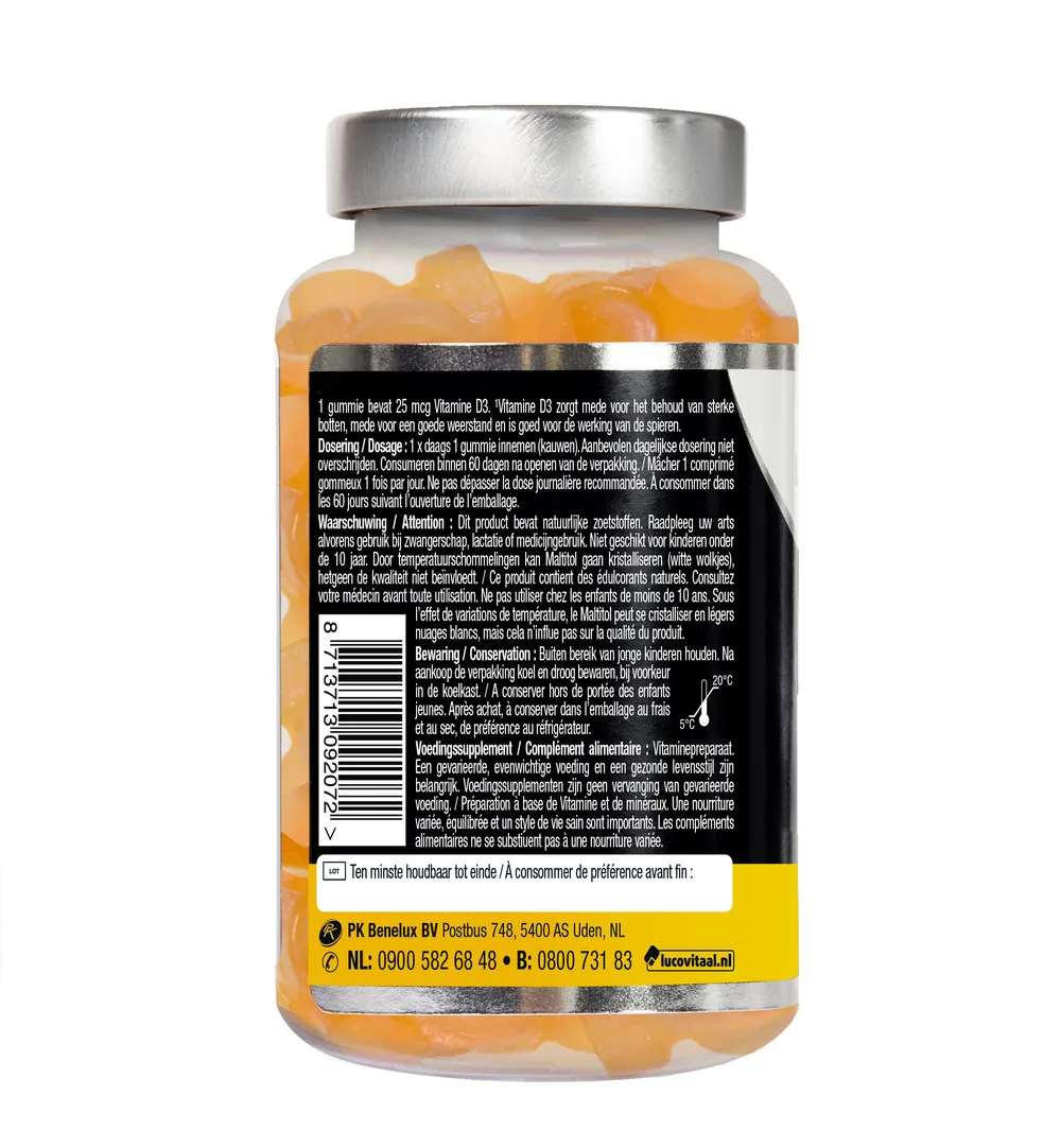 Lucovitaal Vitamine D3 (60 gummies)