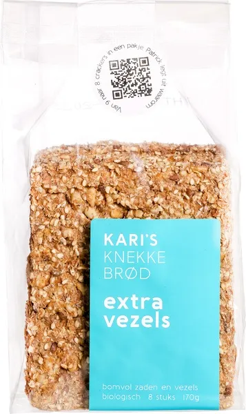 Kari'S Crackers Knekkebrod Extra Vezels Bio (170 gr)