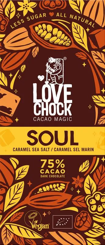 Lovechock Soul caramel stea salt bio (70 gr)