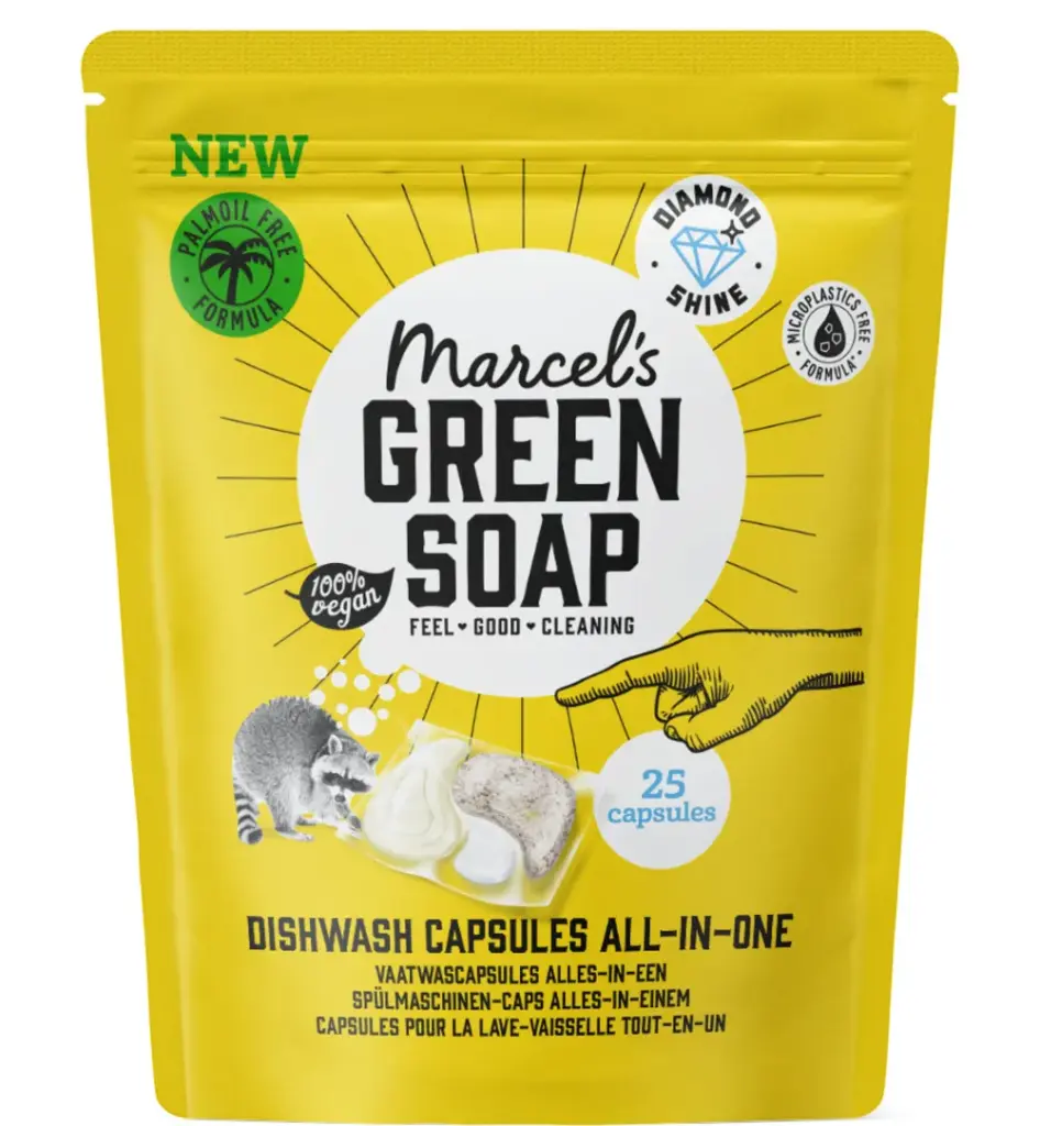 Marcel's Green Soap Dishwash capsules (25 stuks)