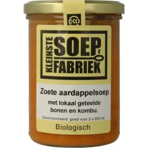 Kleinstesoepfabriek Zoete Aardappelsoep Met Lokale Bonen En Kombu Bio (400 ml)