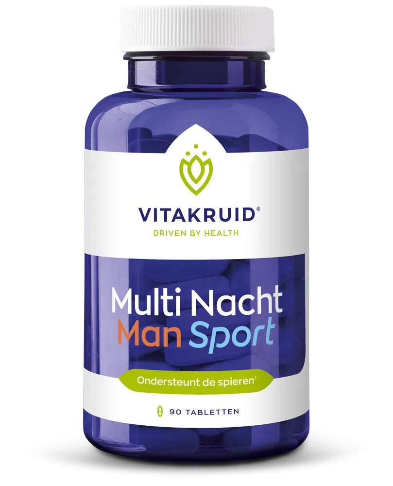 Vitakruid Multi Nacht Man Sport 100% Vegan (90 tabletten)
