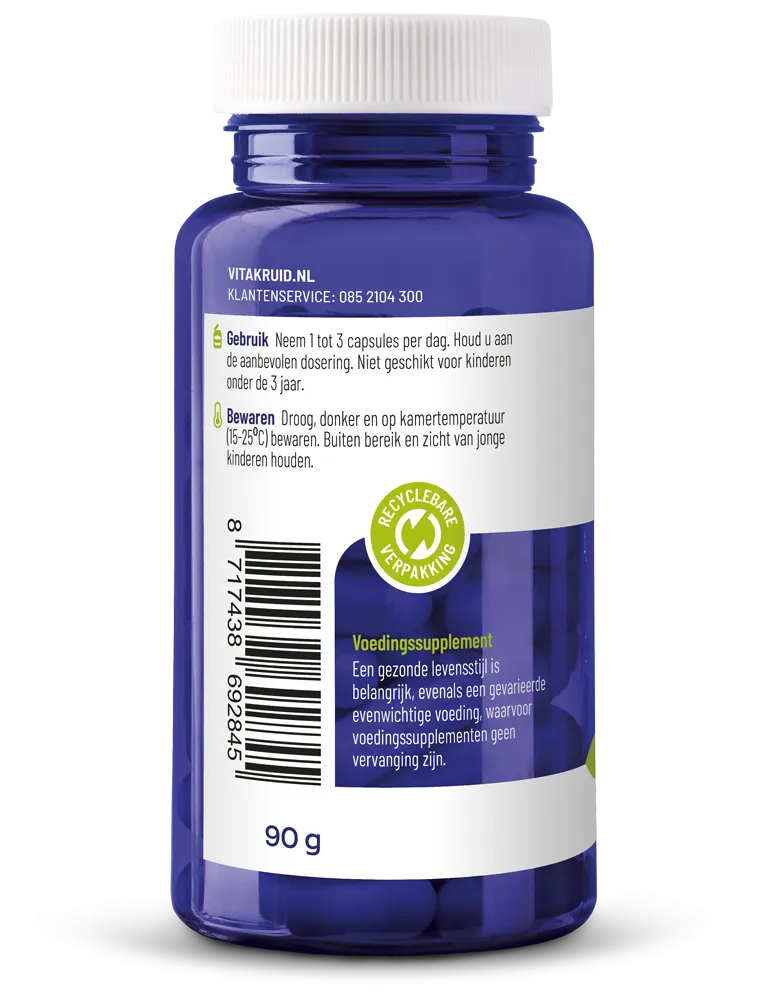 Vitakruid Magnesium Complex Tauraat Malaat Bisglycinaat (90 vega capsules)