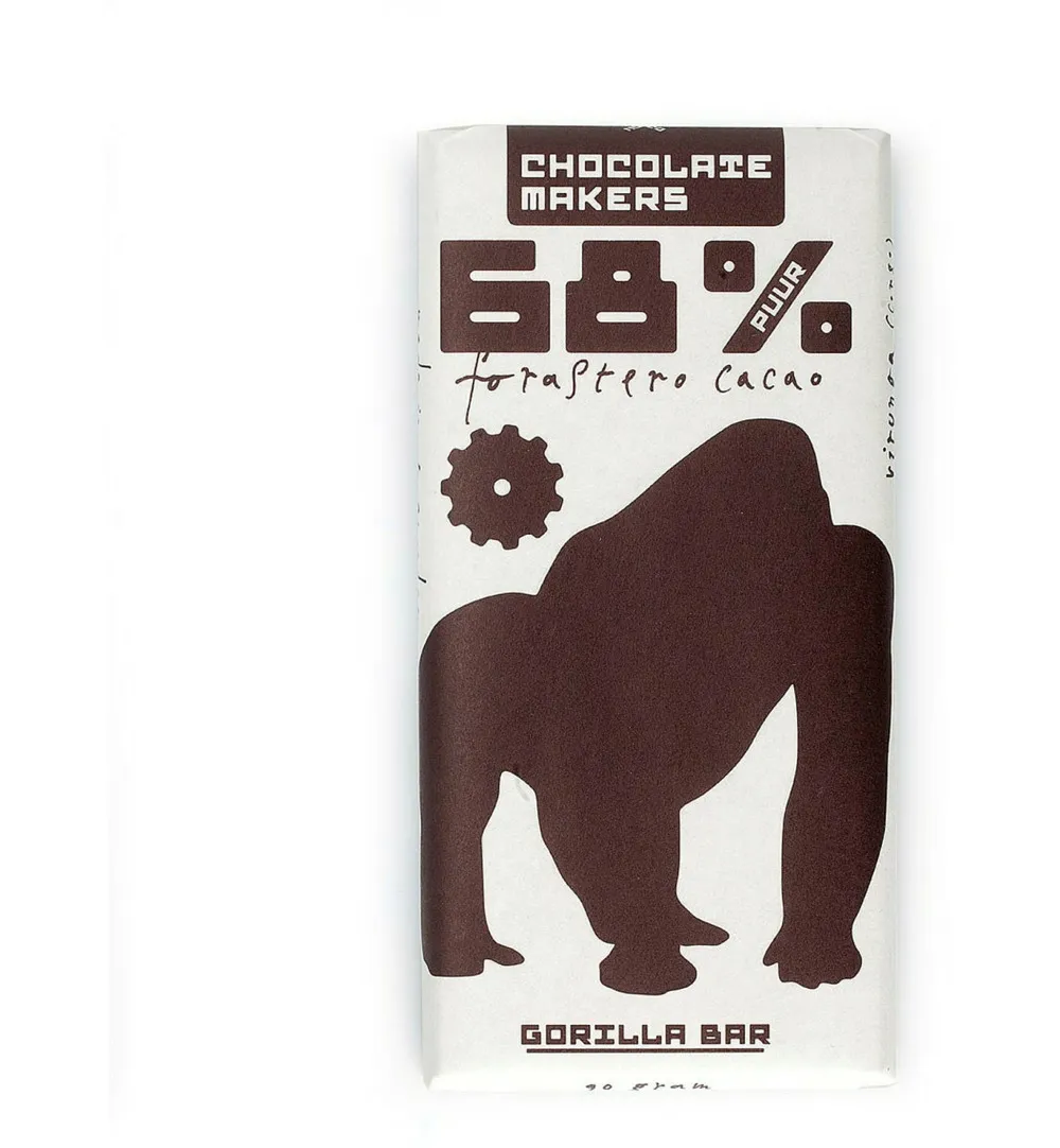 Chocolatemakers Gorilla Bar 68% Puur Bio (80 gr)